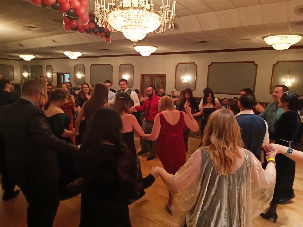 Novogodny Ball attendees dancing at the Cannstatter Volksfest Verein in Philadelphia PA
